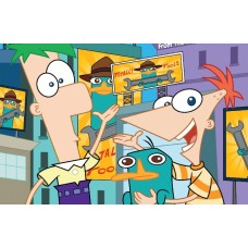 518878 Phineas si Ferb imagine comestibila din vafa 30x20cm